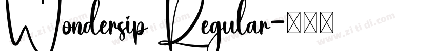 Wondersip Regular字体转换